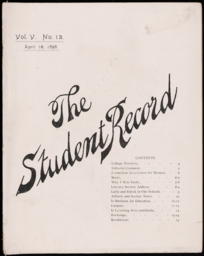 The Student Record, 1898-04-15