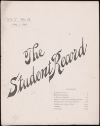 The Student Record, 1898-05-01