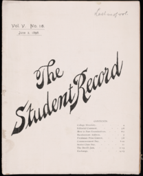 The Student Record, 1898-06-03