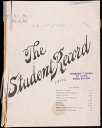 The Student Record, 1898-09-15