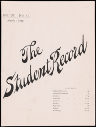 The Student Record, 1899-03-01