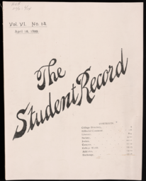 The Student Record, 1899-04-15