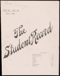 The Student Record, 1899-05-01