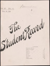 The Student Record, 1899-05-15