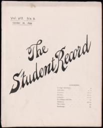 The Student Record, 1899-10-15