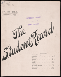 The Student Record, 1899-12-01