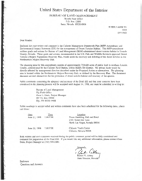 Draft Caliente management framework plan, plan amendments, and environmental impact statement for the management of desert tortoise habitat