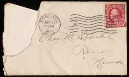 Envelope addressed to Charles M. Sparks 