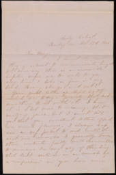 Letter from Nellie Verrill to Henry R. Mighels, October 17, 1865