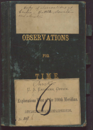 Wheeler Survey field notebook: observations for time 