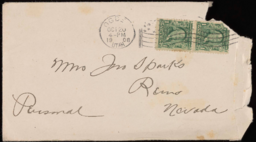 Letter and envelope to Nancy Elnora Sparks from W. G. Watson