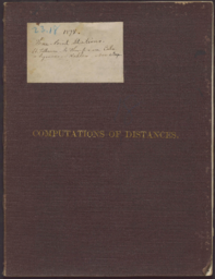 Wheeler Survey field notebook: computations of distances