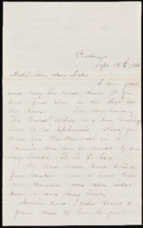 Letter from Byron D. and Hattie Verrill to Nellie Mighels, September 16, 1866  
