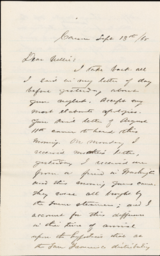 Letter from Henry R. Mighels to Nellie Verrill, September 13, 1865