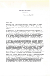 Correspondence from President Reagan to Senator Laxalt, November 1982