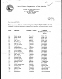 Allotment evaluation designation