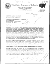 Bureau of Land Management response to commission protest and transmittal of record of decision and commission response