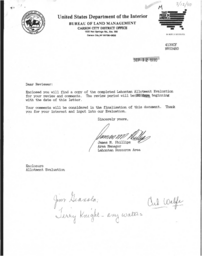 Lahontan allotment evaluation, commission, Wild Horse Organized Assistance (WHOA!) response