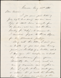 Letter from Henry R. Mighels to Nellie Verrill, August 28, 1865