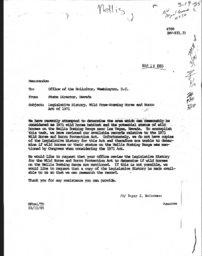 Legislative History 1971 Act as Related to Nellis Horse Range