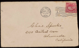 Envelope addressed to Charles M. Sparks