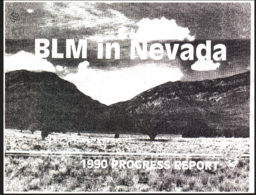 Progress report, Bureau of Land Management In Nevada