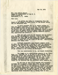 Letter written by Maya Miller to Mrs. Lucy Benson, May 10, 1971