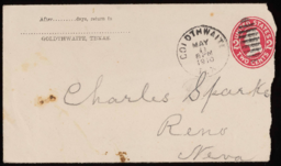 Letter and envelope to Charles M. Sparks from aunt E. J. Bull
