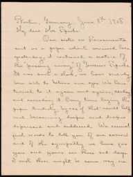 Letter to Nancy Elnora Sparks from Dr. and Mrs. W. L. Berry