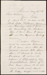 Letter from Henry R. Mighels to Nellie Verrill, May 27, 1866