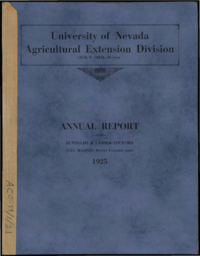 Annual Report for Humboldt & Lander Counties