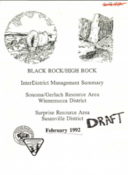 Draft Black Rock, High Rock inter-district management summary