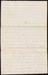Letter from Nellie Verrill to Henry R. Mighels, January 22, 1866