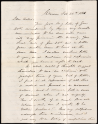 Letter from Henry R. Mighels to Nellie Verrill, Febuary 25, 1866