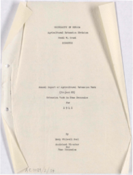 Annual Report of Agricultural Extension Work (Project 2 B) Extension Work in Home Economics for 1941