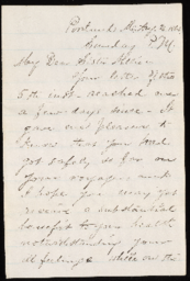 Letter from Byron D. Verrill to Nellie Verrill, August 26, 1866 