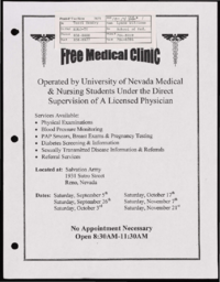 Free Medical Clinic (flier)