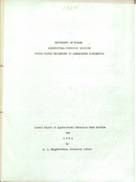 Annual Report of Cooperative Extension Work in Agriculture and Home Economics, State of Nevada, 1933-1934; Annual Report of Agricultural Extension News Service for 1934