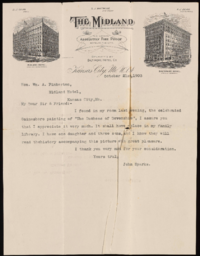 Letter from John Sparks to William A. Pinkerton