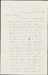 Letter from Henry R. Mighels to Nellie Verrill, July 9, 1865