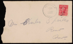 Letter and envelope to Charles M. Sparks from Paul