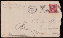 Letter and envelope to Charles M. Sparks from Ethel Smith