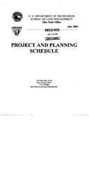 project and planning schedule
