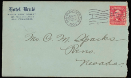 Letter and envelope to Charles M. Sparks from Harry Cazier