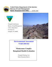 Montezuma Complex rangeland health assessment