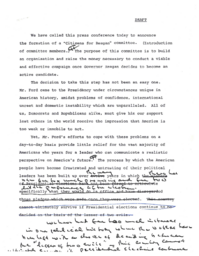 Draft statement by Paul Laxalt regarding  "Citizens for Reagan," July 15, 1975