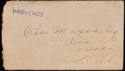 Envelope addressed to Charles M. Sparks from El Salvador