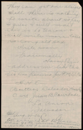 Letter to Charles M. Sparks from Harry Cazier