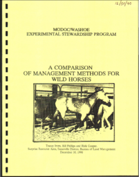 A Comparison of Management Methods For Wild Horses