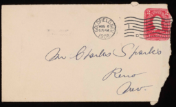 Letter and envelope to Charles M. Sparks from Paul Schwalbach
